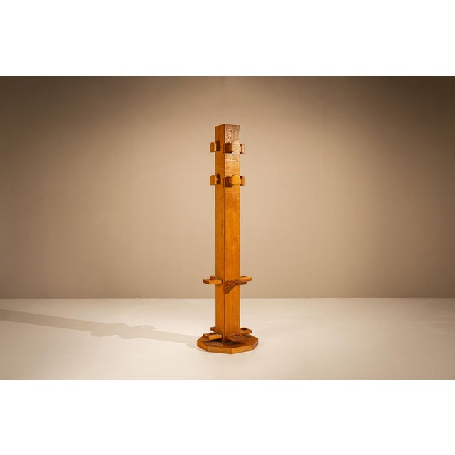 Coat Rack in Oak by Giuseppe Rivadossi, Italy, 1970s For Sale - Image 10 of 10