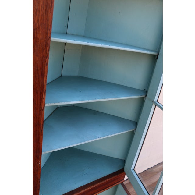 Antique 1920s English Oak Corner Cabinet by Walter Skull & Son Ltd. For Sale - Image 13 of 18