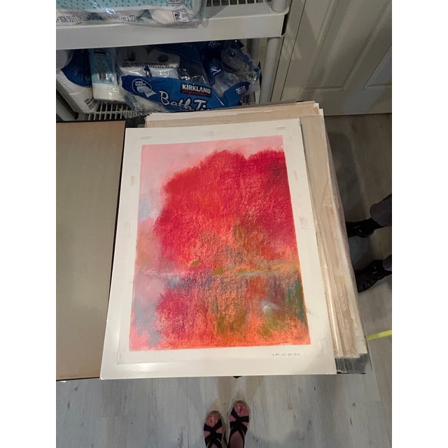 Blue Pastel of Landscape in England by Thomas George For Sale - Image 8 of 11