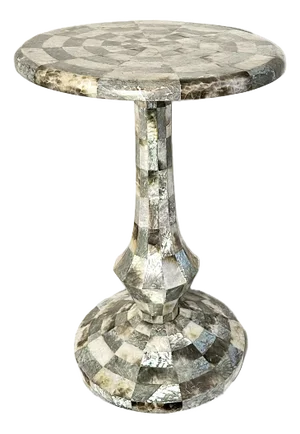 Mother of Pearl Inlay Petite Side Table.