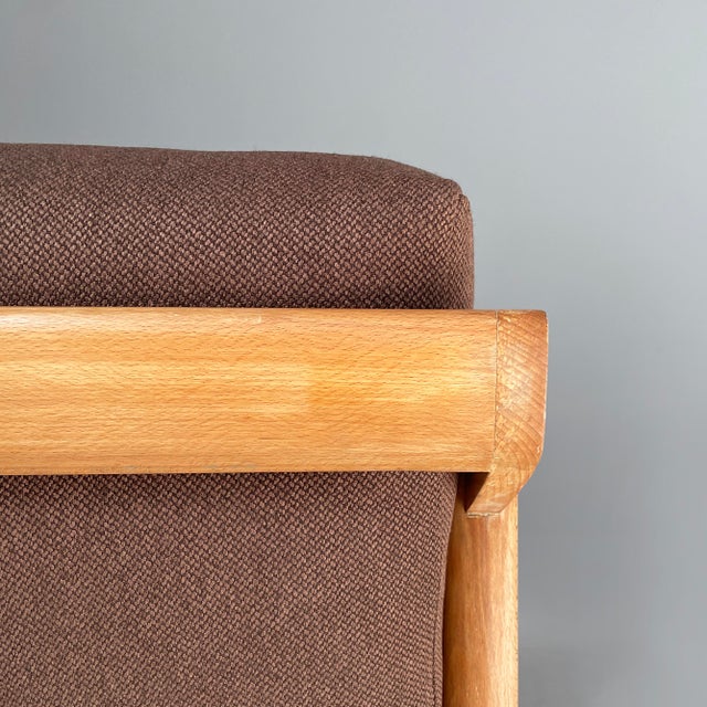 Wood Mid-Century Modern Italian Loden Armchair by Vico Magistretti for Cassina, 1960s For Sale - Image 7 of 18