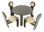 Dining Table and Chairs by Rudolg Szedleczky, Set of 5 For Sale