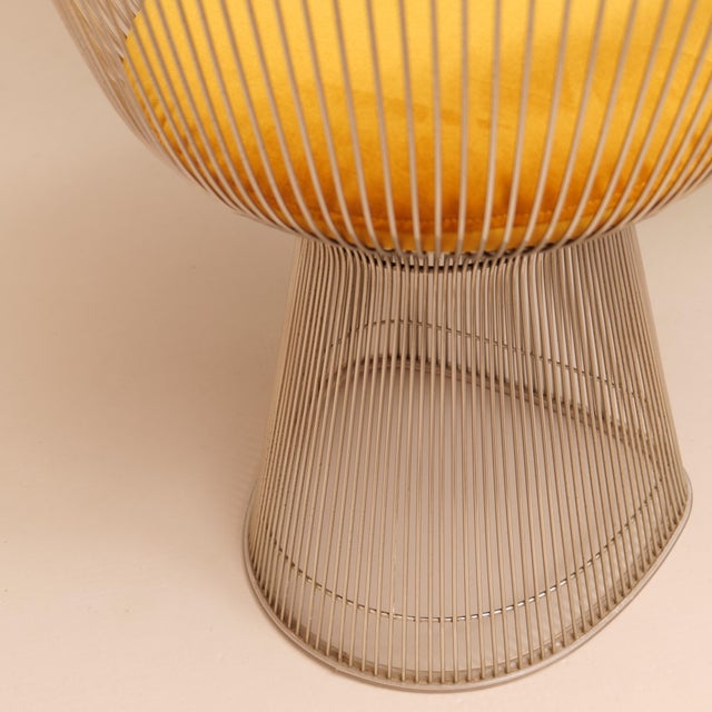 Mid-Century Modern Vintage Nickel Warren Platner Dining Set from Knoll Inc. / Knoll International, 1970s, Set of 7 For Sale - Image 3 of 9
