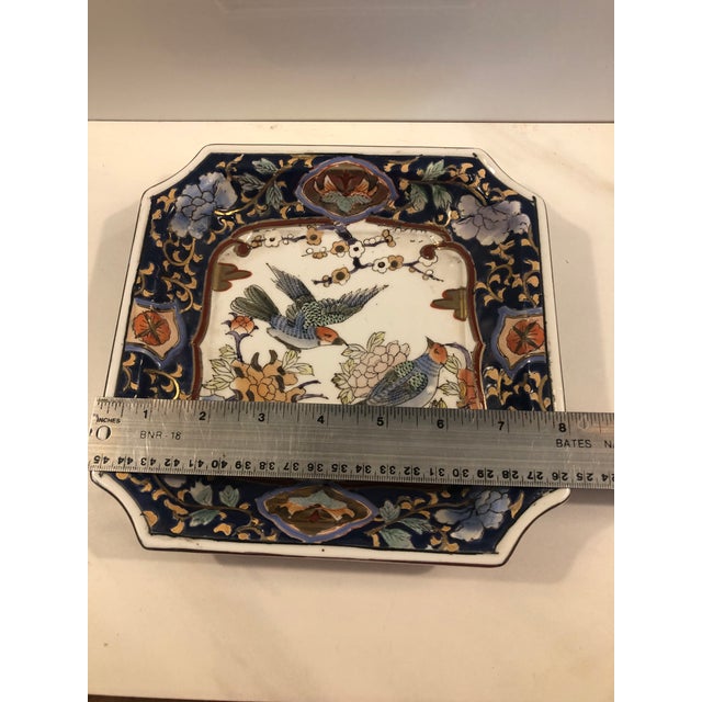 Handpainted Chinoiserie Decorative Plate With Birds For Sale - Image 4 of 8