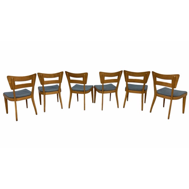 MCM Heywood-Wakefield 8 Piece Dining Set With M154 “Dog Bone” Chairs For Sale In Chicago - Image 6 of 12
