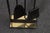 Vintage Modernist Iron and Brass Fireplace Tool Set With Brush, Shovel and Poker For Sale - Image 14 of 17