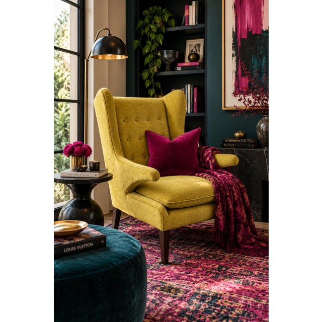 2020s Lemon Wingback Accent Chair For Sale - Image 5 of 5