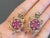 Bochic "Orient" Vintage Ruby & White Topaz Turtle Earrings Set 18K Gold & Silver, A Pair For Sale - Image 16 of 18