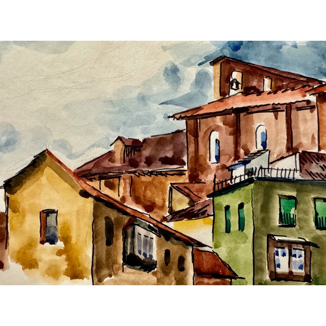 Original watercolor on paper by Henry Emil Salloch, also known as Heinz Emil Salloch, the German-born American artist and...