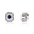 Blue Sapphire & Diamond Art Deco Earrings in 14k Gold- 2 Pieces For Sale - Image 4 of 14