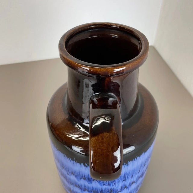 Large Pottery Fat Lava Multi-Color Floor Vase 408-40 from Scheurich, 1970s For Sale - Image 11 of 18
