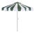 Meze 9 Ft Crank Umbrella, Green Cabana Stripe/White Pole For Sale