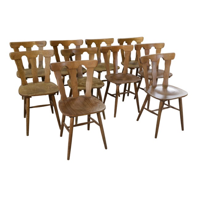 Vintage Baumann-Style Bistro Chairs, 1960s, Set of 6 For Sale