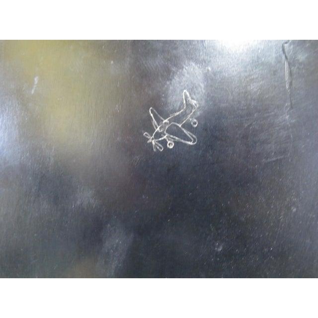 Late 20th Century Signed Terry Waldron Oregon Contemporary Framed Mixed Media Painting One Chance For Sale - Image 5 of 9