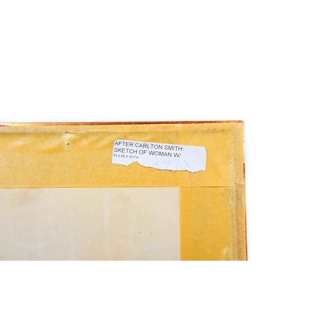 Black 19th Century Sketch of a Woman For Sale - Image 8 of 8