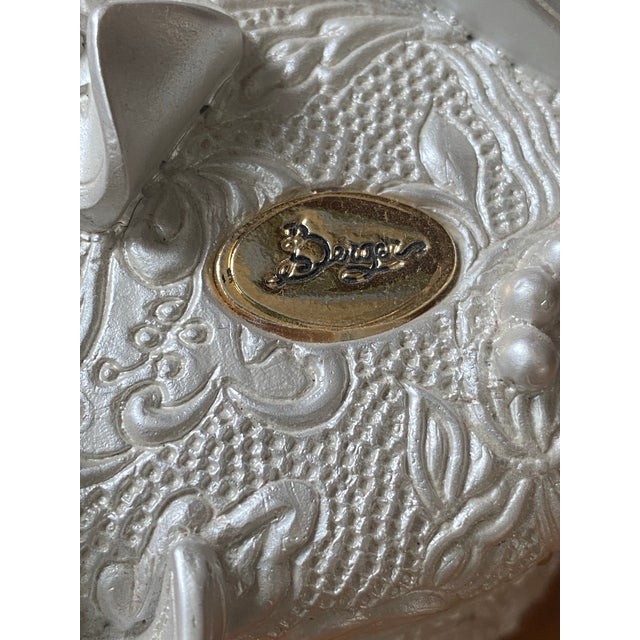 Vintage Berger ITALY Ceramic Jewerly Box Pearlized/Crystals Condition: great pre-owned. As shown on the pictures.