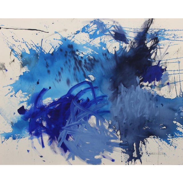 Contemporary Abstract Mixed Media on Raw Canvas "Everything's Gonna Be Alright" by Daniela Schweinsberg For Sale - Image 12 of 13