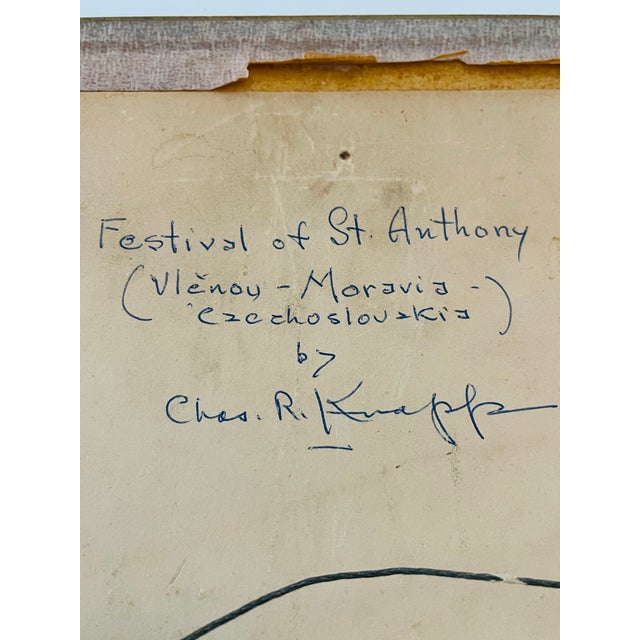 1930s American Charles R Knapp Festival of St Anthony in Moravia Checzoslovakia 1937 For Sale - Image 5 of 6