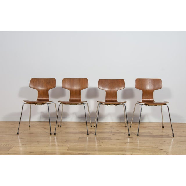 Model 3103 Dining Chairs by Arne Jacobsen for Fritz Hansen, 1970s, Set of 4 For Sale - Image 6 of 18
