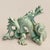 Mid-Century Modern MCM Porcelain Celadon Andrea by Sadek Dragon Figurine For Sale - Image 3 of 8