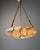 Art Deco Carved Alabaster Pendant Lamp in Black Veining, 1920s For Sale - Image 3 of 11