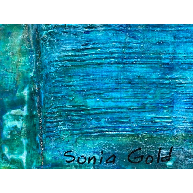 Contemporary Abstract Original Painting "Stormy Day" by Artist Sonia Gold For Sale - Image 13 of 13