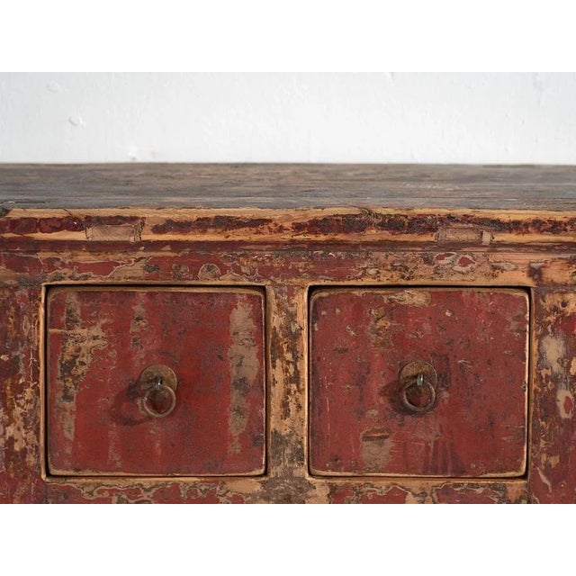 Antique Oriental Cabinet with Red Patina, 1900 For Sale - Image 13 of 18
