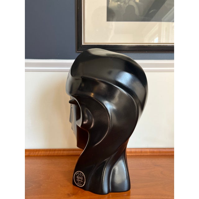 Post Modern Art Deco Black Bust Harris Potteries For Sale In New York - Image 6 of 10