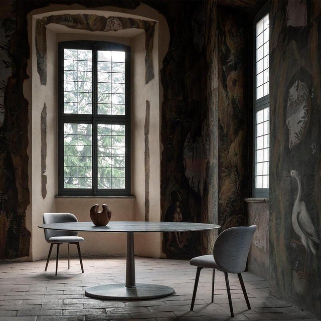 Not Yet Made - Made To Order Arnold Round Green Cipollino Marble Dining Table by Paolo Rizzato For Sale - Image 5 of 6