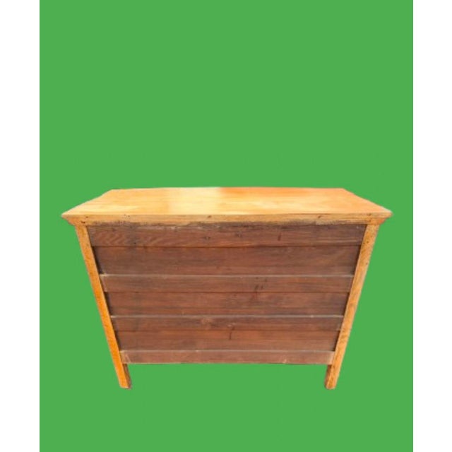 Wood 1920s American Antique Oak Dresser on Caster’s For Sale - Image 7 of 10