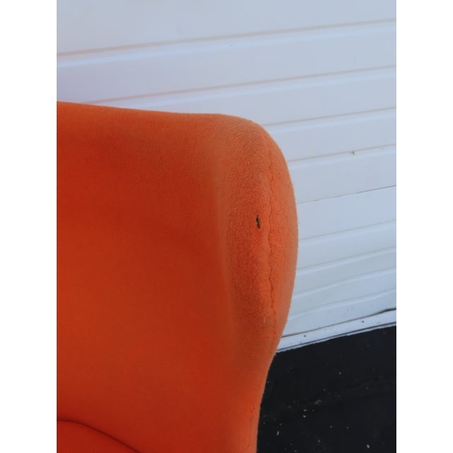 Mid Century Modern Swivel Rocking Orange Egg Chair Fritz Hansen Style 6608 For Sale - Image 11 of 18