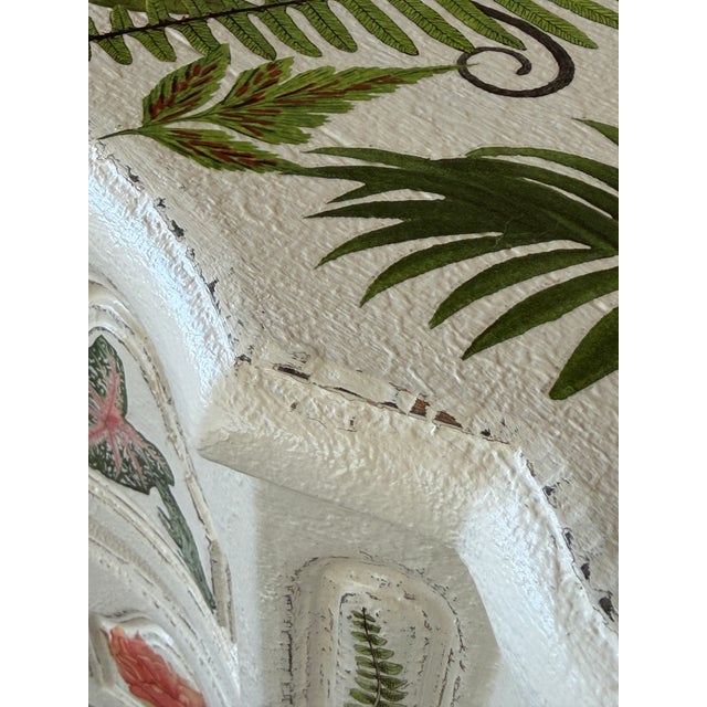 Vintage Baker Furniture Custom Painted Tropical Decoupage Appliqué Chest For Sale - Image 9 of 12