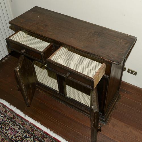 Wood Antique Credenza in Wood For Sale - Image 7 of 9