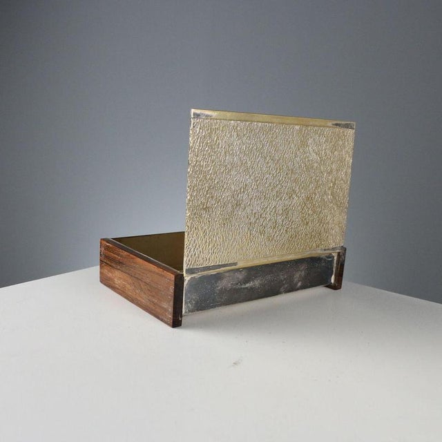Wood Metal and Wood Jewelry Box For Sale - Image 7 of 9
