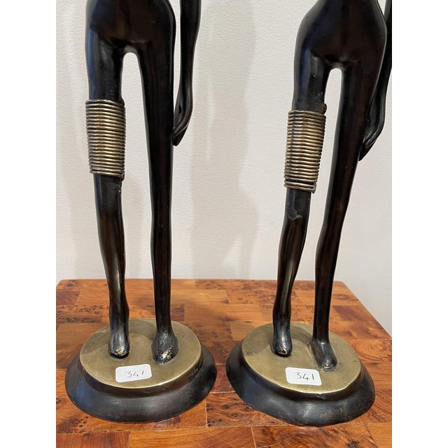Water Carriers Statuettes attributed to Karl Hagenauer, 1970s, Set of 2 For Sale - Image 11 of 12