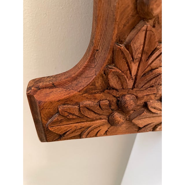 Antique Late 19th Century French Hand-Carved Arched Mirror Circa 1890 For Sale - Image 4 of 7