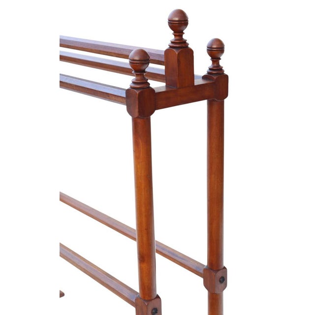 Antique Walnut Towel Rail Stand, 1900s For Sale - Image 4 of 7