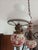 Bronze Chandelier with Glass and Porcelain, 1960s For Sale - Image 6 of 7