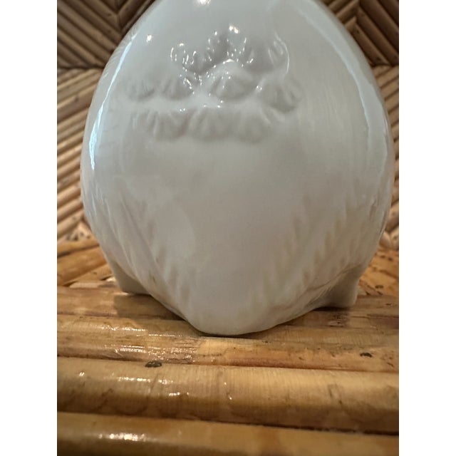 Vintage Petite White Porcelain Owl Sculpture From Patricia Moore Gallery in Aspen For Sale - Image 13 of 15