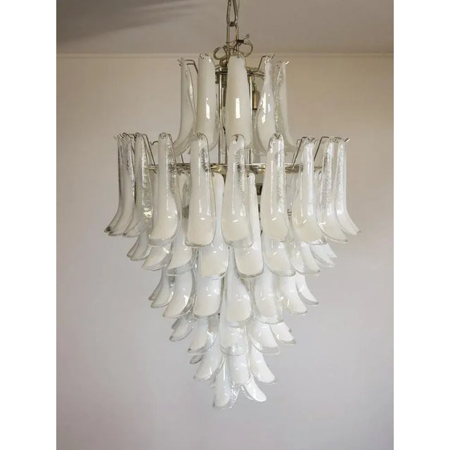 Vintage Murano Glass Chandelier with Glass Petals, 1983 For Sale - Image 11 of 13