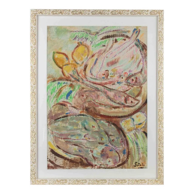 Sirio Pellegrini, Still Life, Watercolor, 1970s For Sale