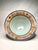 Late 20th Century Vintage Folk Art Pottery Decorative Bowl in Pistachio Green, Blue, and Gold Finish For Sale - Image 5 of 10