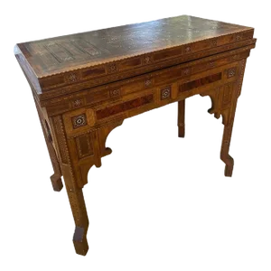 Moorish Inlaid Console/Games Table