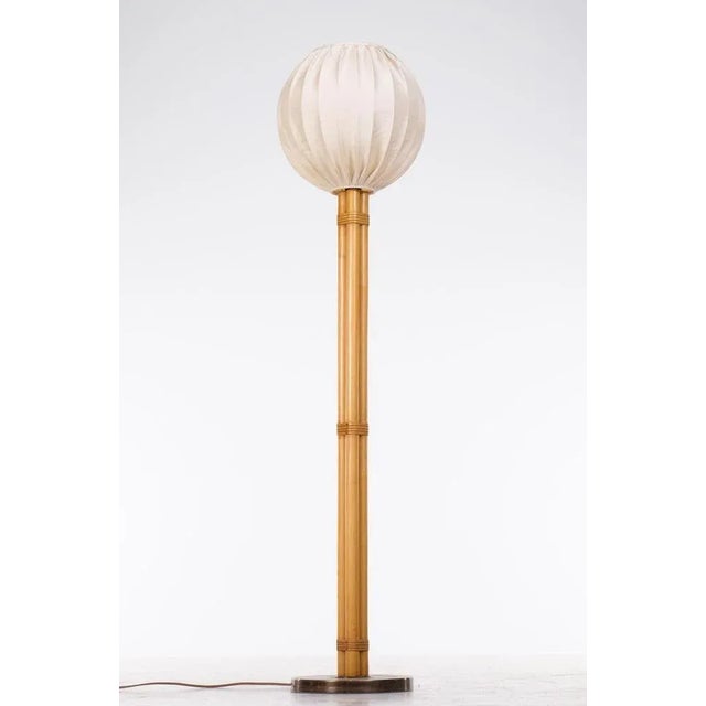 Model G-105 Floor Lamp in Bamboo attributed to Bergboms, Sweden, 1970s For Sale - Image 6 of 11