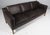 Børge Mogensen three-seat sofa new upholstered with Mokka elegance aniline leather. Legs of teak. Model 2213, made by...