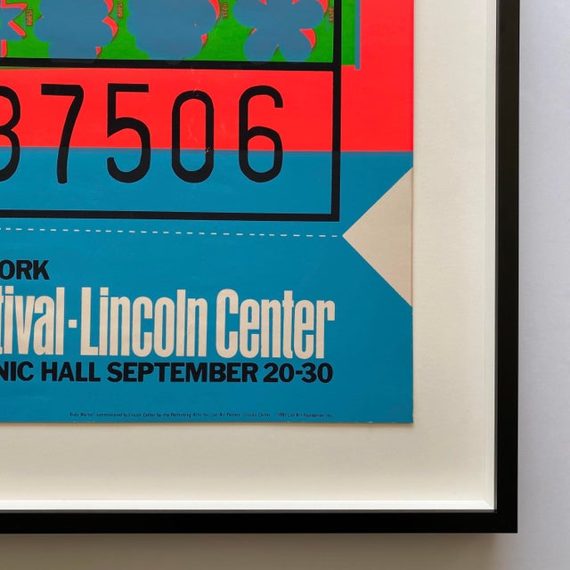 Andy Warhol Vintage 1967 Mid Century Modern Silkscreen Print " Fifth New York Film Festival " Framed Extra Large Iconic Pop Art Poster For Sale - Image 14 of 18