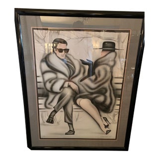 1980s Central Park Delux 1986 Erik Freyman Airbrush Painting Framed For Sale