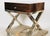 Phyllis Morris Late 20th Century Phyllis Morris Style Macassar Ebony & Polished Metal X-Base Side Table For Sale - Image 4 of 11