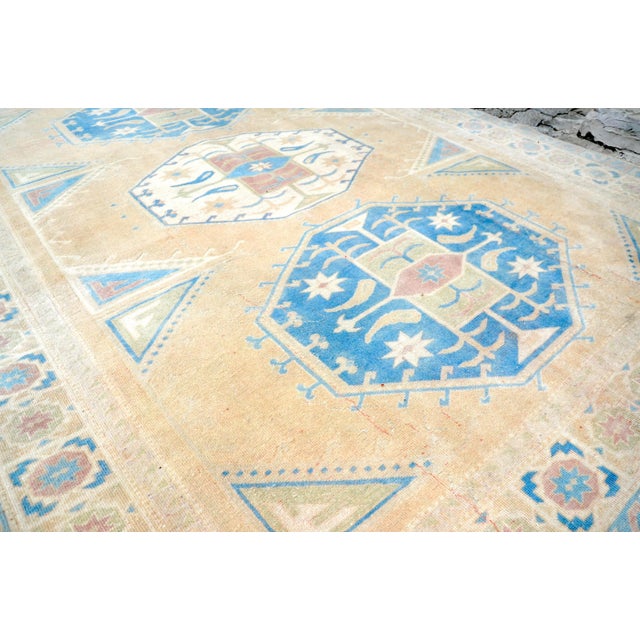 1960s Vintage Oushak Floor Wool Rug For Sale - Image 6 of 11