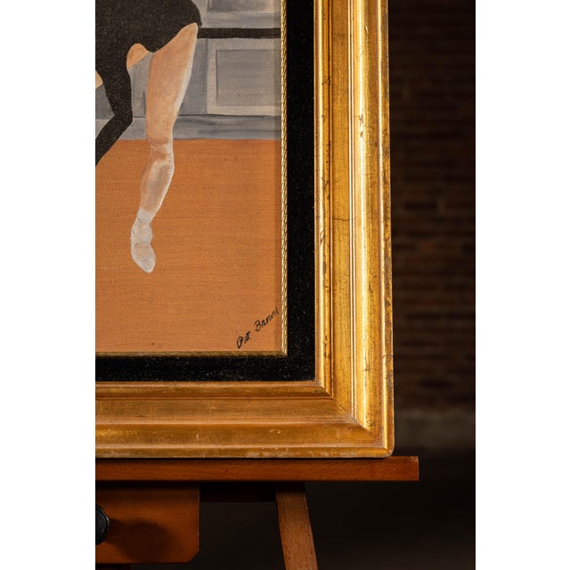 1980s Figure Study, Dancer | Framed Vintage Pat Brown Painting, Signed For Sale - Image 5 of 7